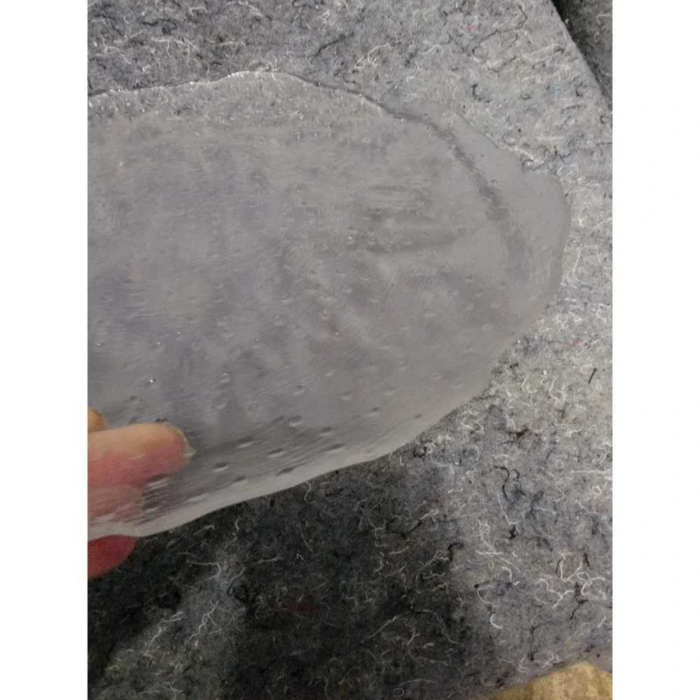 Round Clear Glass Ruffle‎ Edge Serving Platter Size 12 inches
